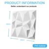 12pcs 3D Wall Panel Decorative PVC Wall Panels Diamond Textured 12x12in with 1 Roll Double-Sided