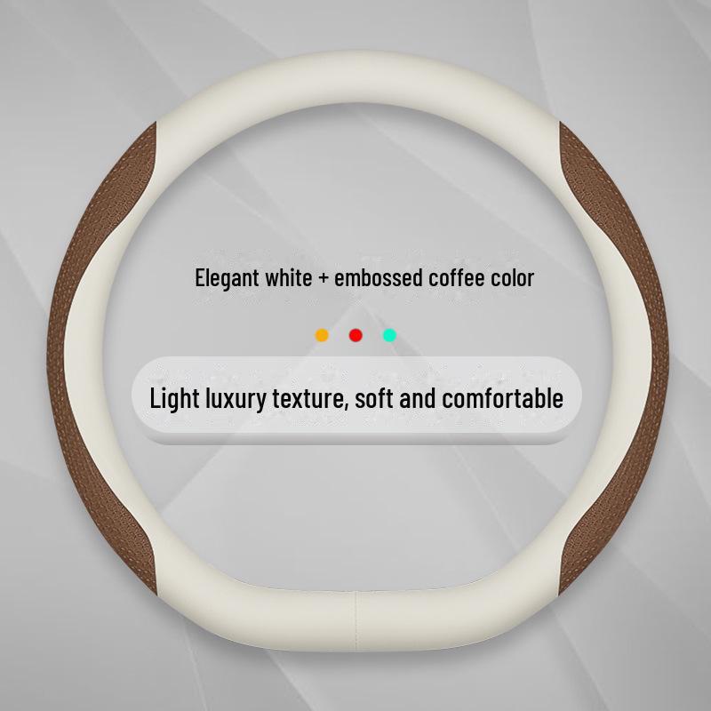 19-23 Geely Binyue Steering Wheel Cover: Cool Carbon Fiber and Leather Design