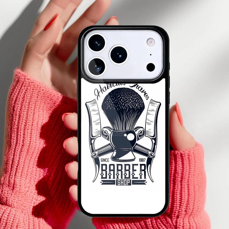 Ножницы парикмахерские Парикмахер Салон красоты Чехол для телефона для iPhone 17 16 15 14 13 Pro Max Задняя крышка для 12 11 Pro Coque
