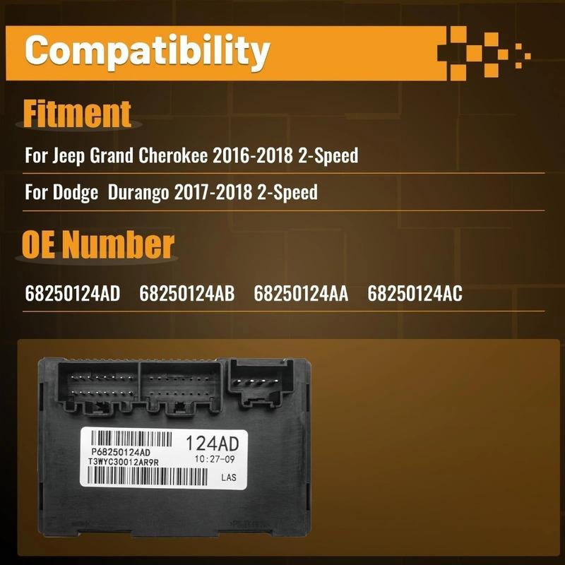 68250124AD 68250124AA 68250124AB 68250124AC Car Black Transfer Case Control Module For Jeep Grand Cherokee 2016 2017 2018 NEW