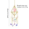 Кристалл, необработанный камень, ромбовидной формы, подвесные украшения, украшения, украшения для гостиной, балкона, подвески