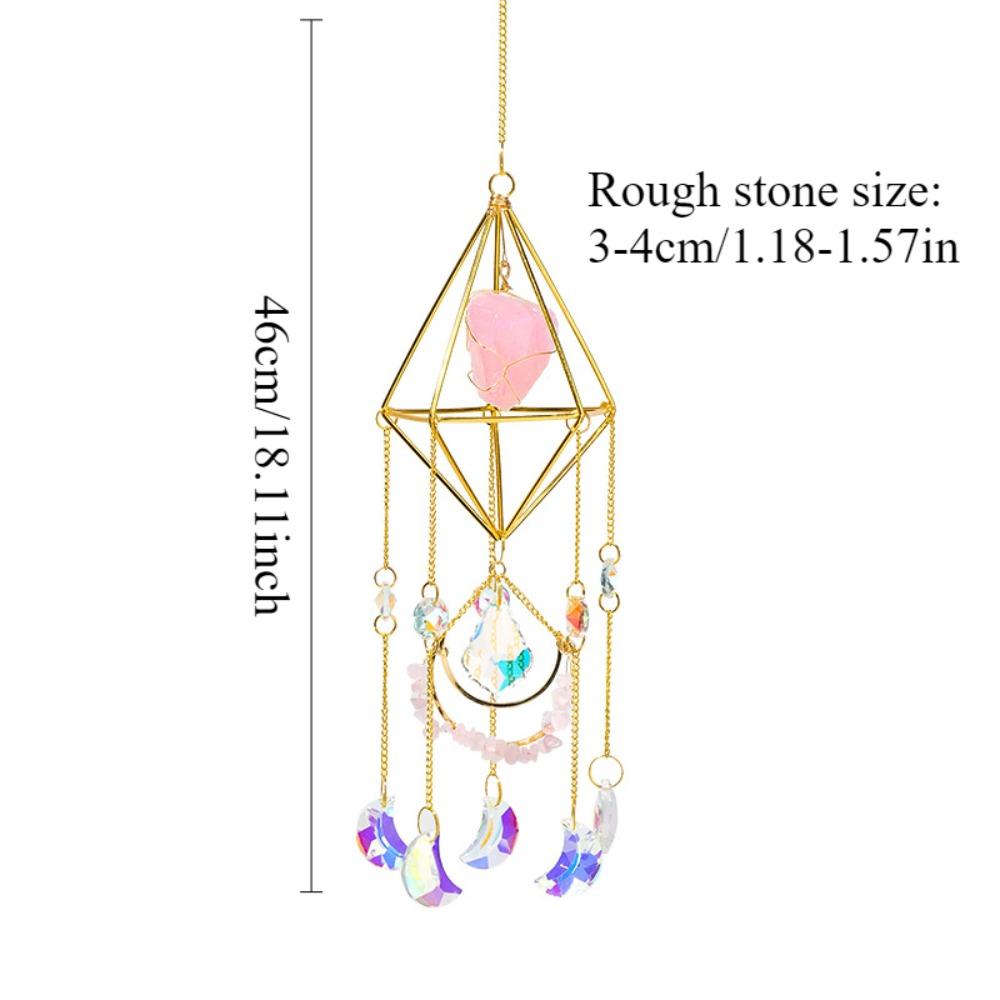 Кристалл, необработанный камень, ромбовидной формы, подвесные украшения, украшения, украшения для гостиной, балкона, подвески