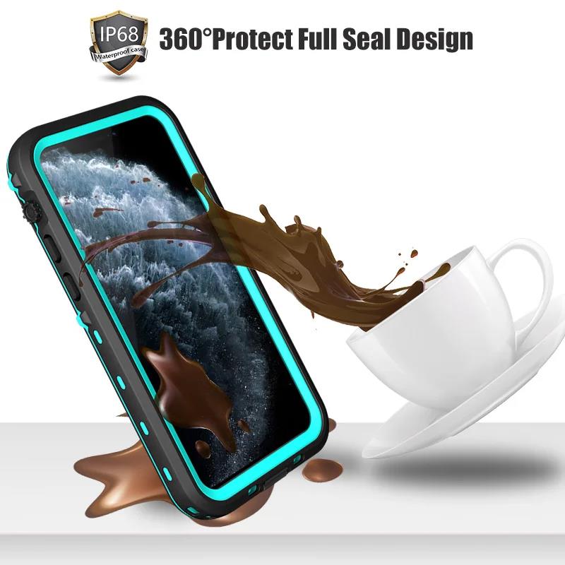 Red pepper 360Full Sealed Underwater Case For Apple iPhone 16 14 Pro Max Waterproof Shockproof Diving Cover 15 Plus 17 Air Cover 5