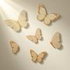 Yousheng Wooden Butterfly Wall Decoration Farmhouse Rustic 3D Butterfly Wall Art Sculpture Home Living Room Kids Bedroom Wall Decorative Sign