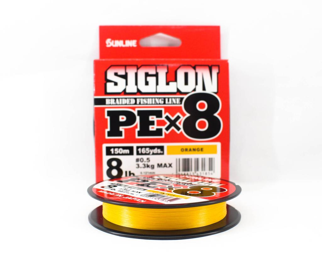 Sunline PE Line X8 Siglon 150M PE 0,5 8 фунтов Оранжевый (1854 г.)