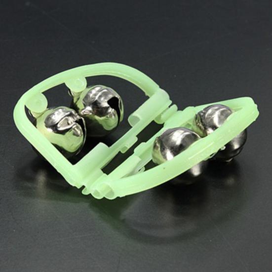 2Pcs Fishing Alarm Portable Twin Bells Plastic Alloy Outdoor Night Fishing Bell Rings for Workshops