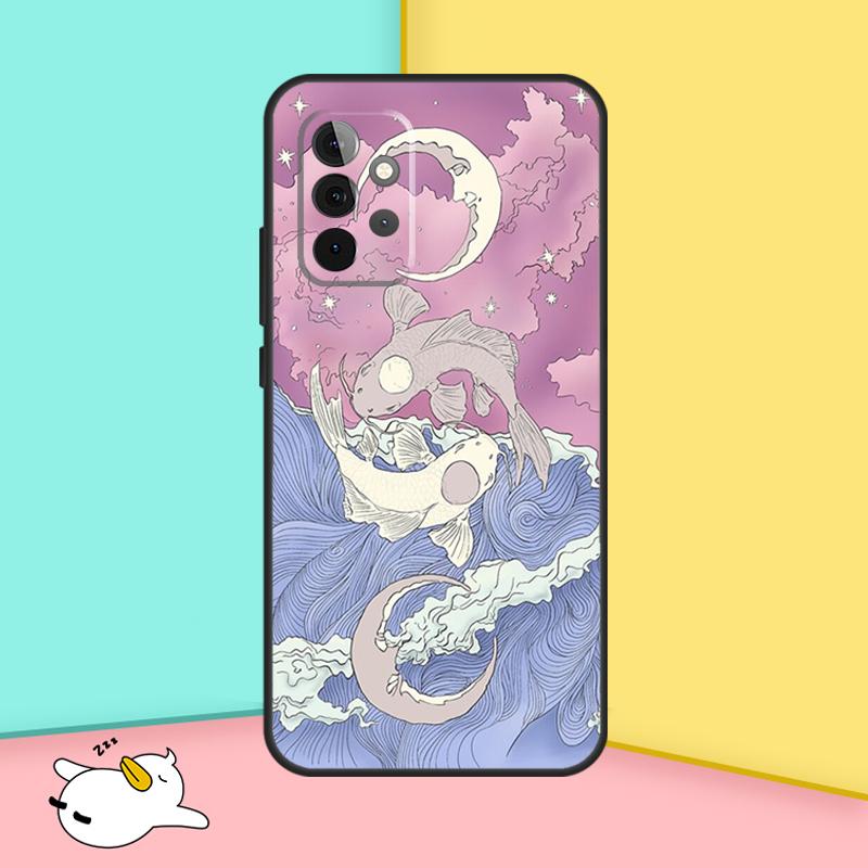 Чехол с изображением рыбы кои Инь-Ян для Samsung Galaxy A53 A33 A13 A12 A32 A52 A14 A34 A54 A15 A25 A35 A55 A71 A51