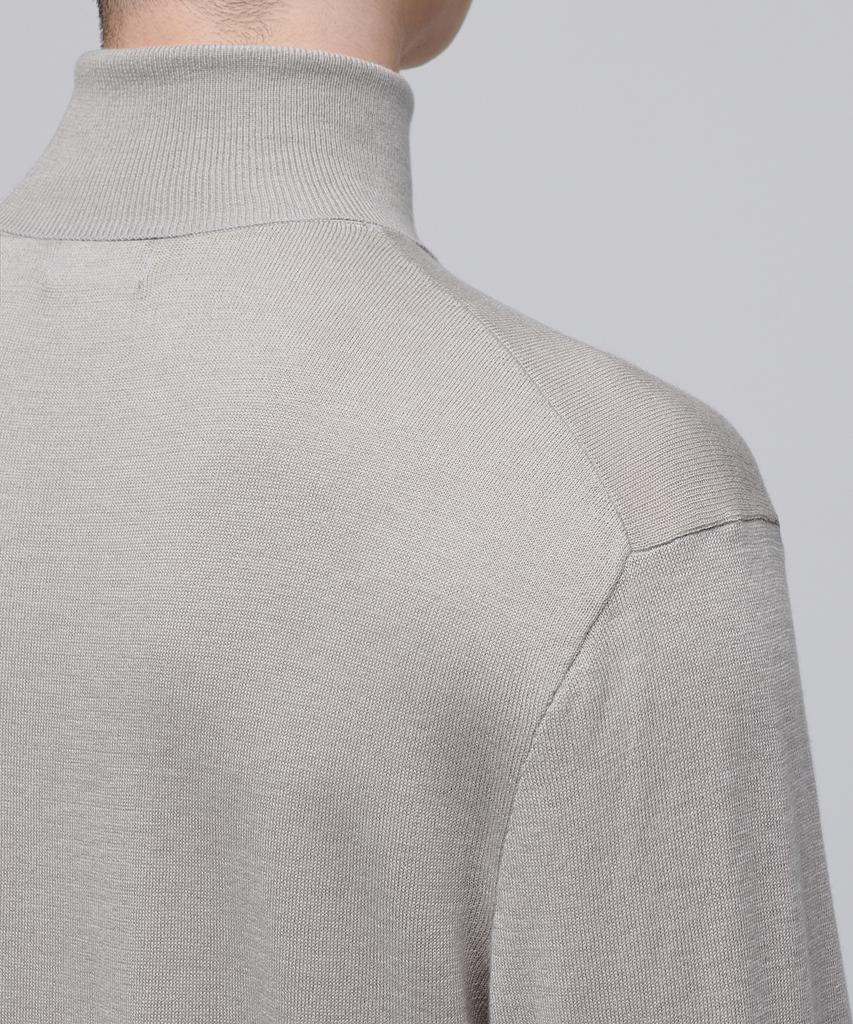 MUSINSA STANDARD Merino Wool Blend High-Gauge Turtleneck Knit [Mushroom]