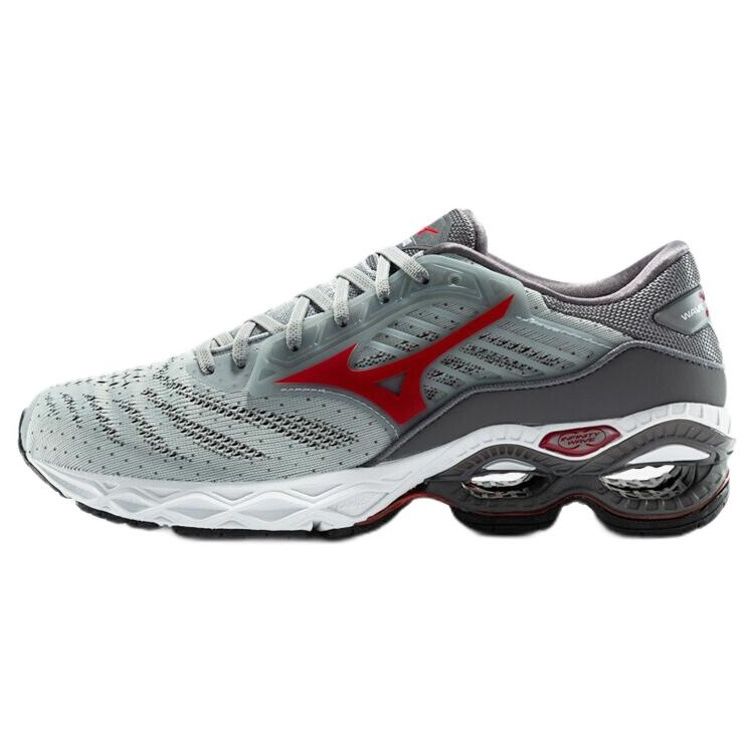 Mizuno Creation Comfortable Mesh Shock Absorbing Non-Slip Low Top Running Shoes Men Sneaker Silver Gray J1GC210164
