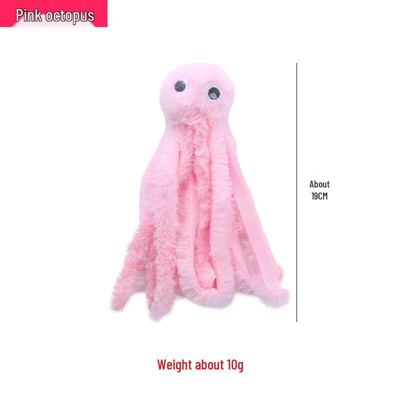 Plush Octopus Interactive Cat Toy - Self-Play Design