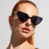 Cat Eye Sunglasses Luxury  Design Women Metal Triangle Sun Glasses Retro Lady Shades Eyewear Oculos Gafas De Sol