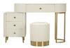 Bed Desk Sharon White  With Stool Cm 120X40X75 (Stool Size Ø36X39)