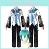 Мужской высококачественный набор Hatsune Miku Vocaloid Pu для косплея: рубашка, галстук, брюки, парик для праздников