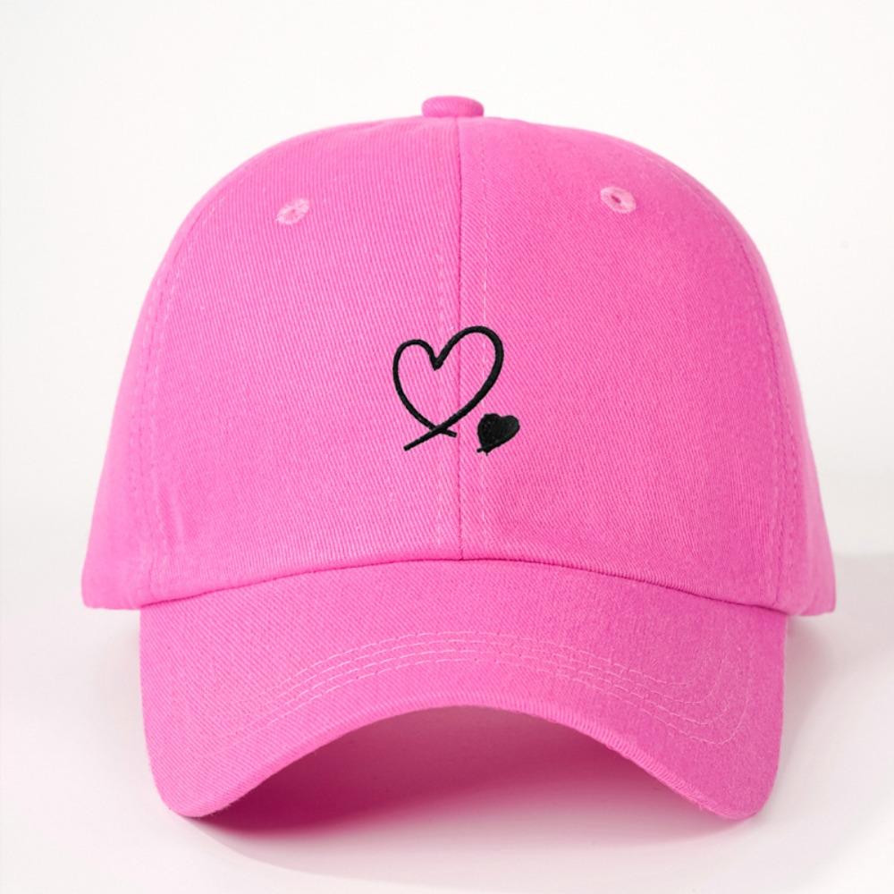Heart Embroidered Baseball Cap UV Protection Hip Hop Hat Fashion Sun Hat Outdoor