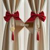 Elegant Red Curtain Tiebacks for Wedding or Living Room Decor – Pair