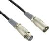 CANARE EC005 Черный XLR Кабель, Спецификация ITT Cannon, XLR3 (женский) - XLR3 (мужчина), 0.5м (50см), Микрофонный кабель, Canare