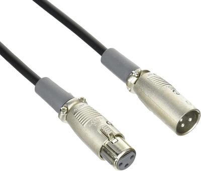 CANARE EC005 Черный XLR Кабель, Спецификация ITT Cannon, XLR3 (женский) - XLR3 (мужчина), 0.5м (50см), Микрофонный кабель, Canare