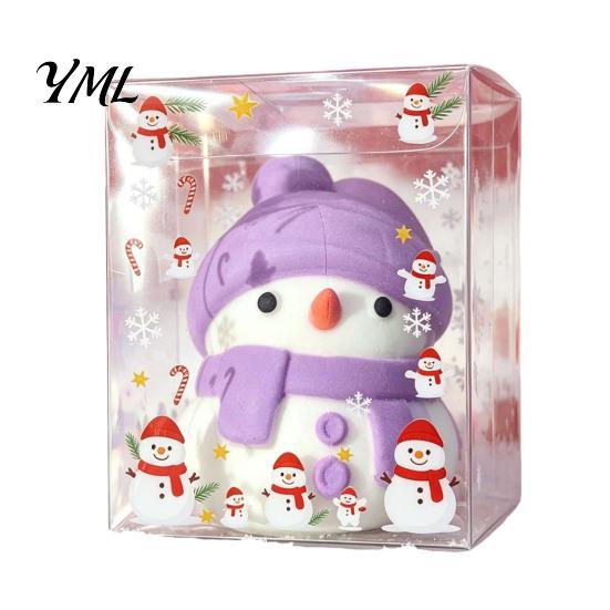 Holiday Party Favors Christmas Snowman Stress Relief Toy, Soft Xmas Tree Squeeze Portable Toy Cat Paw Sensory Fidget Relievers