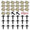 40Pcs Car Fender Bumper Cross Head Screws Chassis Engine Guard Metal Nut/Screw Washers U-shape Clip For BMW E46 E92 E90 F10