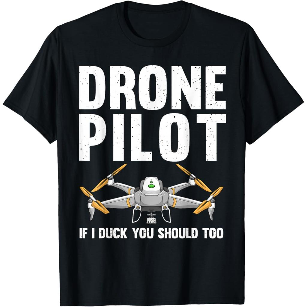 Funny Drone Pilot Design For Men Women Drone Operator T Shirts Streetwear Tee Shirt Short Sleeve Unisex Loose Clothing