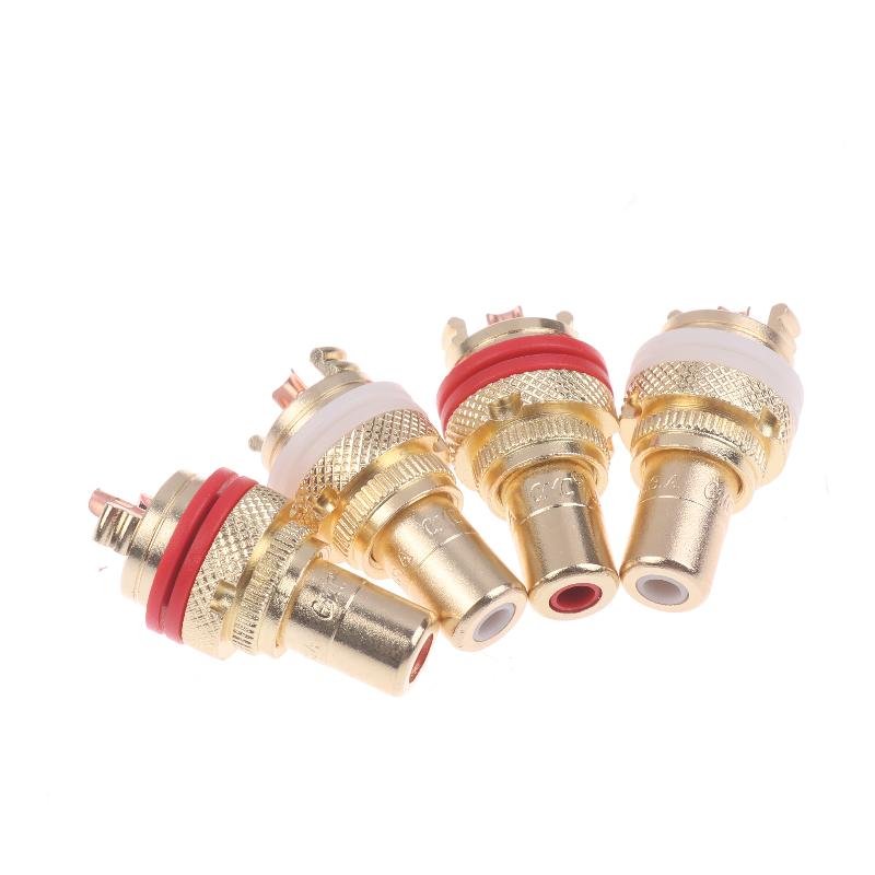 2/4 шт. RCA Jack Штекер Медный Позолоченный CMC RCA Розетка Для Динамиков Клеммы Аудио Проводные Соединители Аксессуары