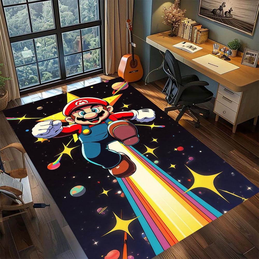 Mario anime character Carpet for Living Room Bedroom Home Decor Cool Movie Mat Play Floor Mat