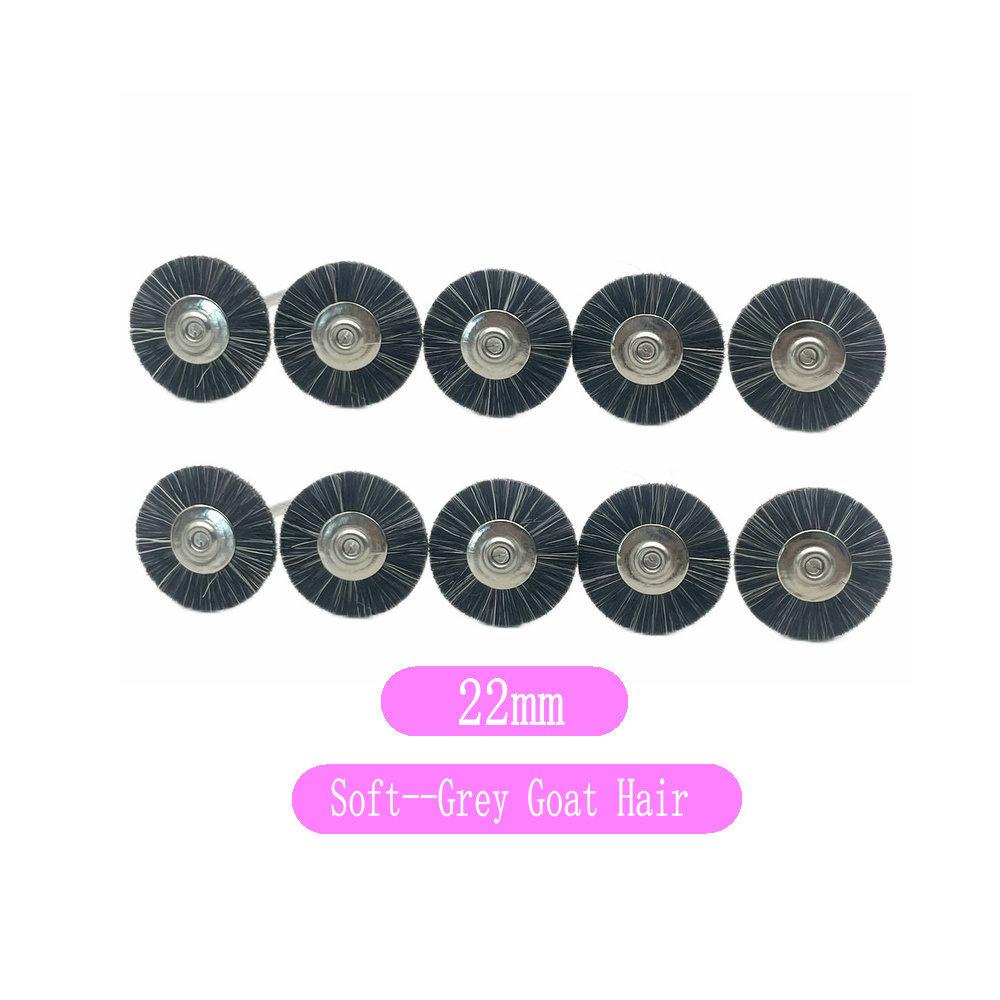 10Pcs/Bag 2.35mm Polishing Brush Wheel Dental Lab Materials Soft White Goat Hair/Pony Hair/Bristle Rotary Tools Low Speed Buff