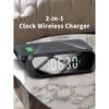 Многофункциональное зарядное устройство настольные часы мобильный телефон беспроводное зарядное устройство цифровой дисплей 2-в-1 часы беспроводное зарядное устройство один положить