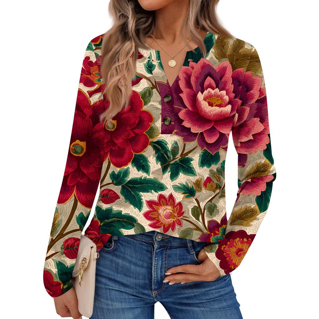 Женские рубашки с длинным рукавом с принтом Элегантные повседневные топы Модные рубашки Топы