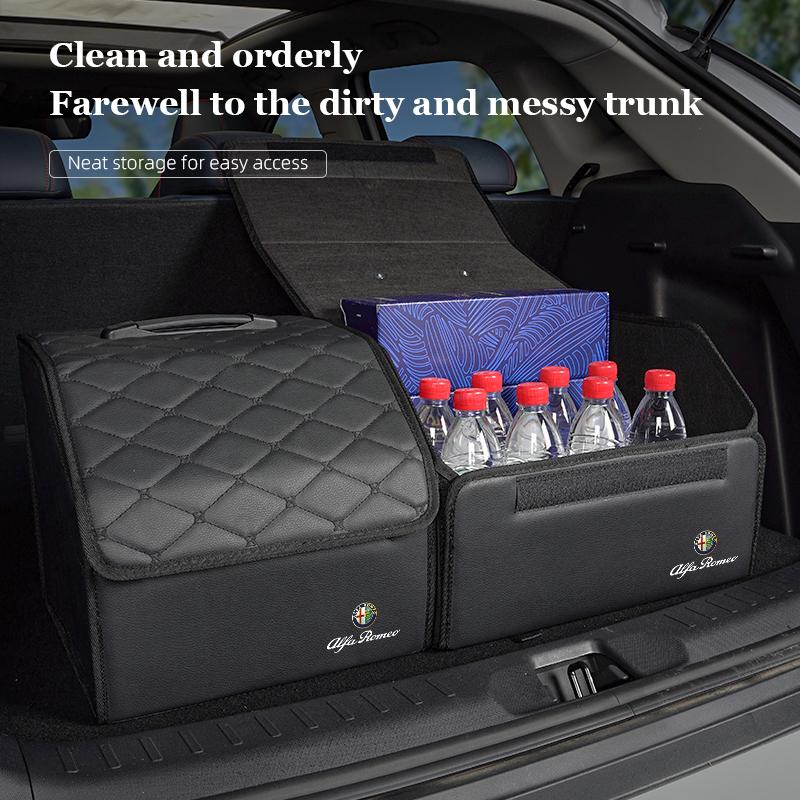 Car Trunk Organizer Box Foldable Storage Bag Stowing Tidying Tools For Alfa Romeo Giulia Stelvio Giulietta 156 159 147 Mito Tona def789