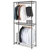Doshisha Luminous Noir Clothes 2 Width Depth With Perforated Large Width 111 X Depth 41 X Height Pole Diameter Load Capacity Rack, Tiers, 110, 40,