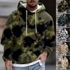 Men's Print Plush Warm Coat Fleece Sweater Casual Coat Pocket Sweater Autumn Winter Coat