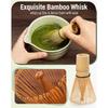 Complete Matcha Whisk Set - ThymeSpace Bamboo Chasen, Scoop & Steel Sifter for Traditional Japanese Tea Ceremony Tools Kit