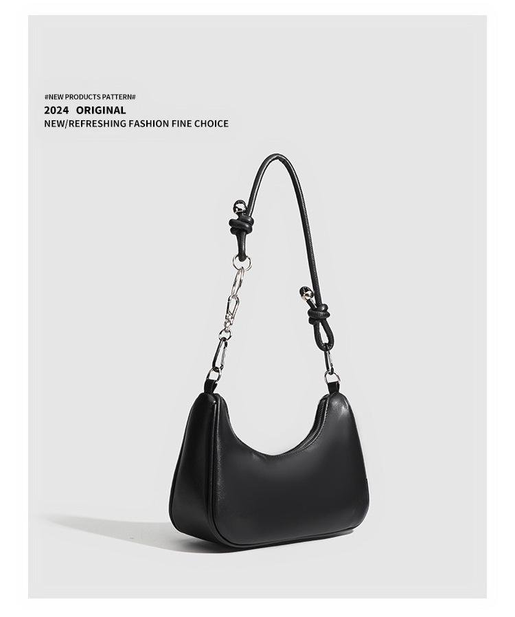 Women's 2025 Spring/Summer Fashion Textured Underarm Bag - Versatile Single Shoulder Dumpling Bag