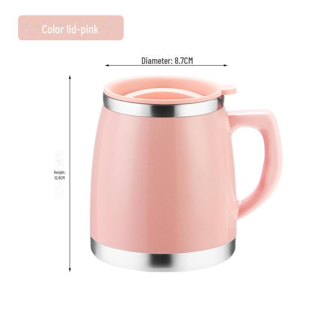 Термокружка из нержавеющей стали с ручкой для мужчин и женщин — идеально подходит для чая, кофе, офиса или воды.