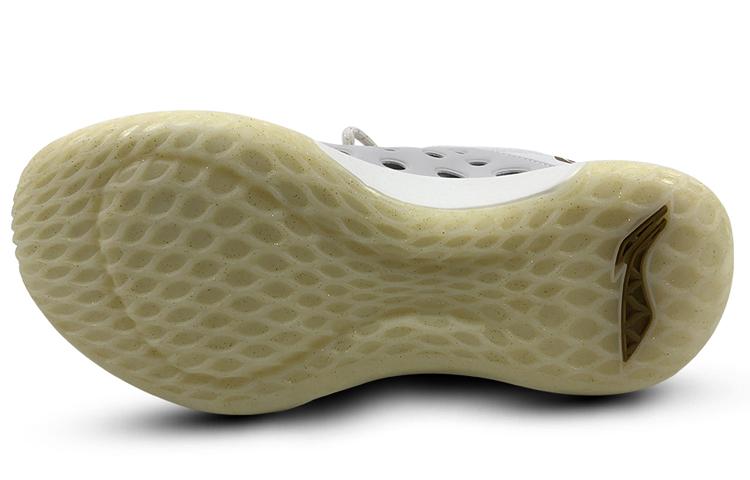 Li Ning SONIC 7 CBA League PE Нескользящие Устойчивые к истиранию Низкие Баскетбольные кроссовки Мужские Белый Золотой ABAP033-V