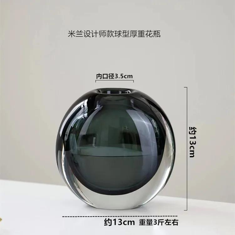 Кристалл Стекло Цветок Круглый Толщина Прозрачность Террариум Цветочный Горшок Ваза Цветочные Аксессуары Украшение Дома