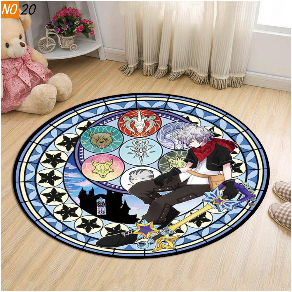 Круглый коврик «Сердце Королевства» для спальни, гостиной, стула, нескользящий коврик, игровой коврик, 3D круглый коврик с рисунком, домашний декор