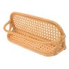 Rattan Wall Shelf Hand Crafted Durable Natural Rattan Hanging Rack Wall Storage Shelf for Bathroom