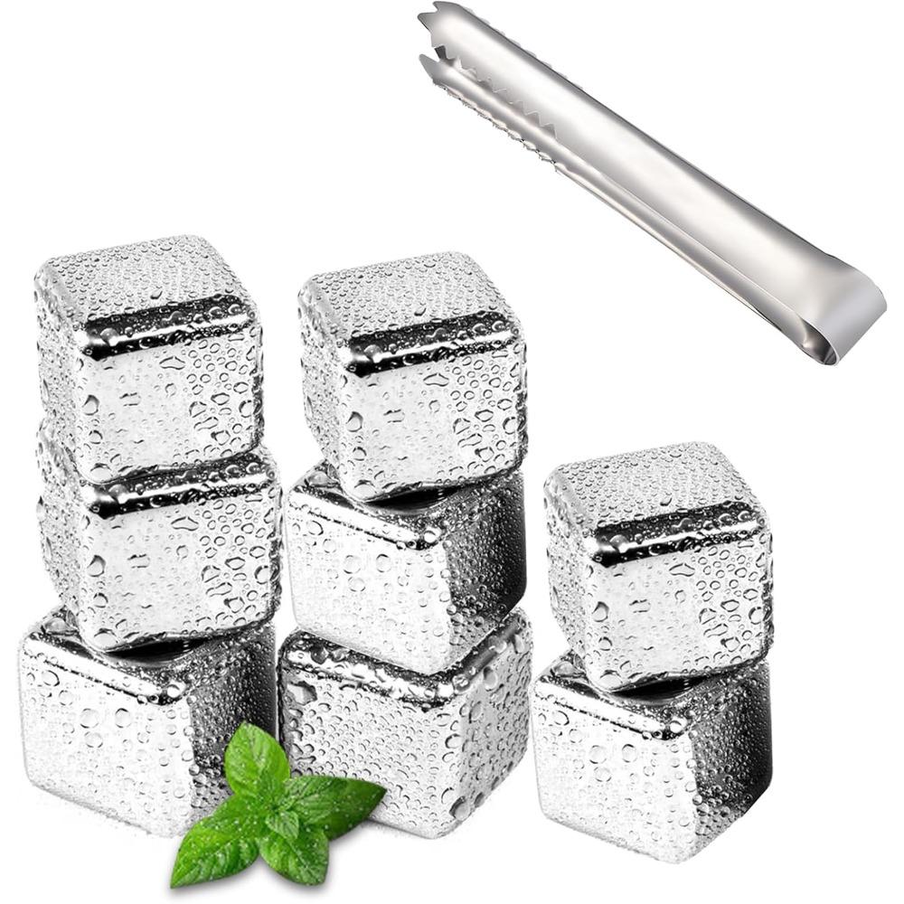 Набор многоразовых камней для виски из нержавеющей стали 304 lce Cubes с зажимами