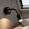 Type-C & USB Outlet LED Reading Lamp Flexible Gooseneck Wall Light  Indoor