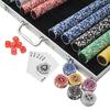 VidaXL Poker Set with 1000 Laser Aluminum Chips