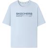 Skechers Вязаная футболка с круглым вырезом, свободного кроя, с короткими рукавами, унисекс, топ L226U065-026P