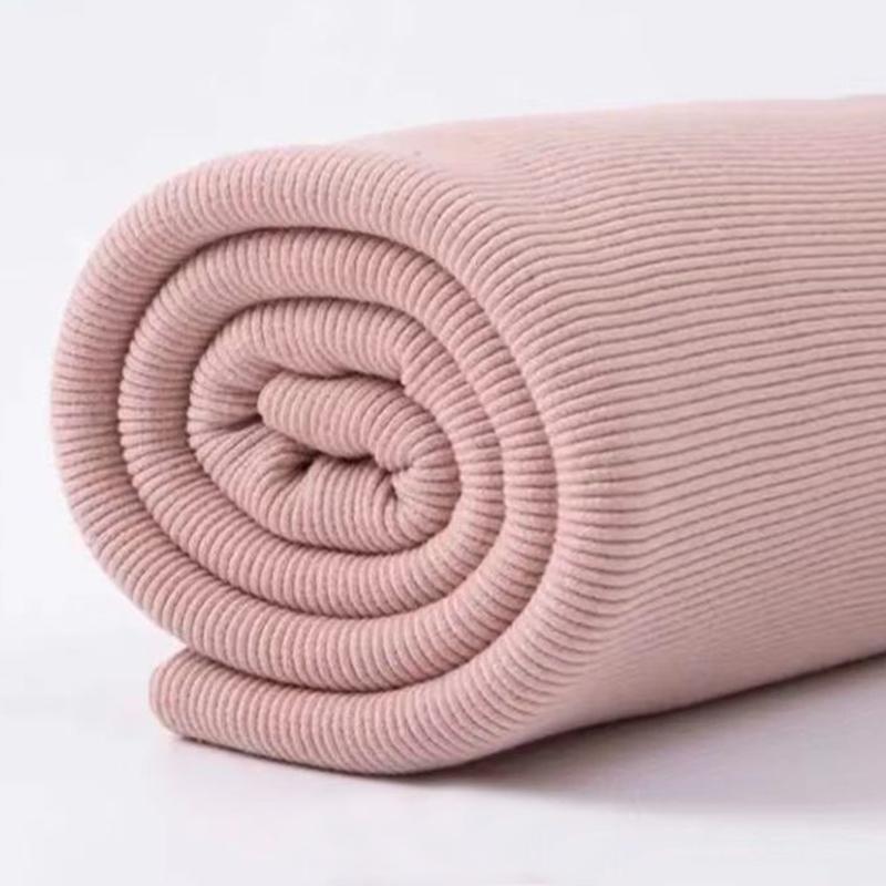 20x120cm Plain Knitted Rib Trims Fabric Baseball Clothes Knitted Rib Cuff Stretchy Fabric Uniforms Solid DIY Cuff 1PC