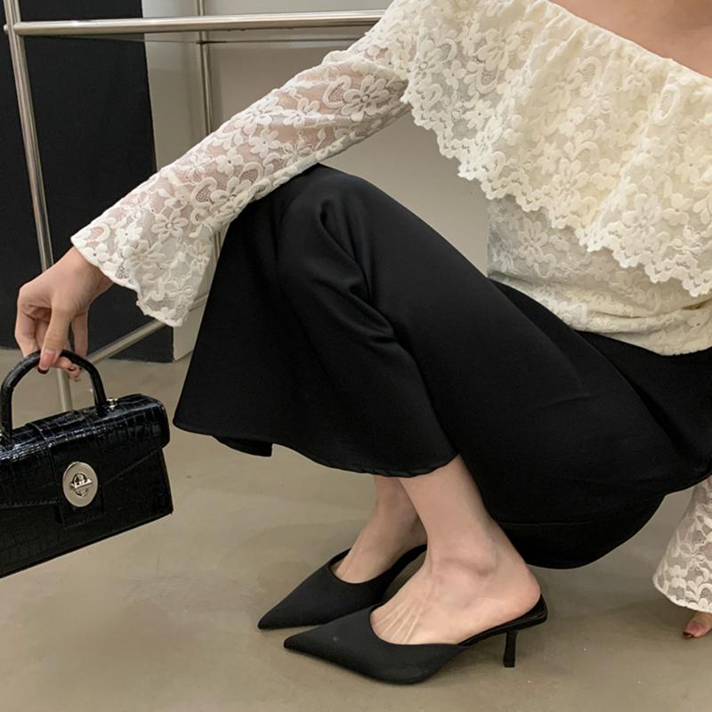 Летние женские мюли-шлепанцы с закрытым носком, модные неглубокие слинбэки, шлепанцы-слайды, женская повседневная обувь без застежки, 2025