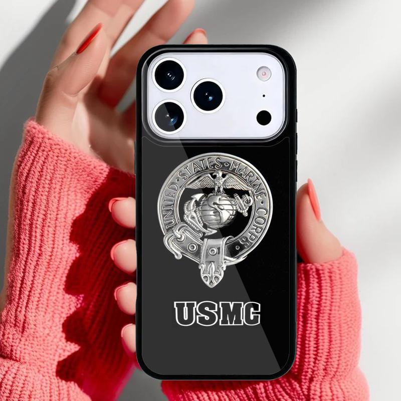 USMC Marine Corps Phone Case for iPhone 17 Air 16e 15 14 13 Pro Max Back Cover for 12 11 Pro Coque