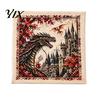 Handmade Embroidery Kit 1 Set DIY Dragon Castle Kit, Fantasy World Cross Stitch Crafts Crafts, Beginner Starter for Home Decoration Friendly