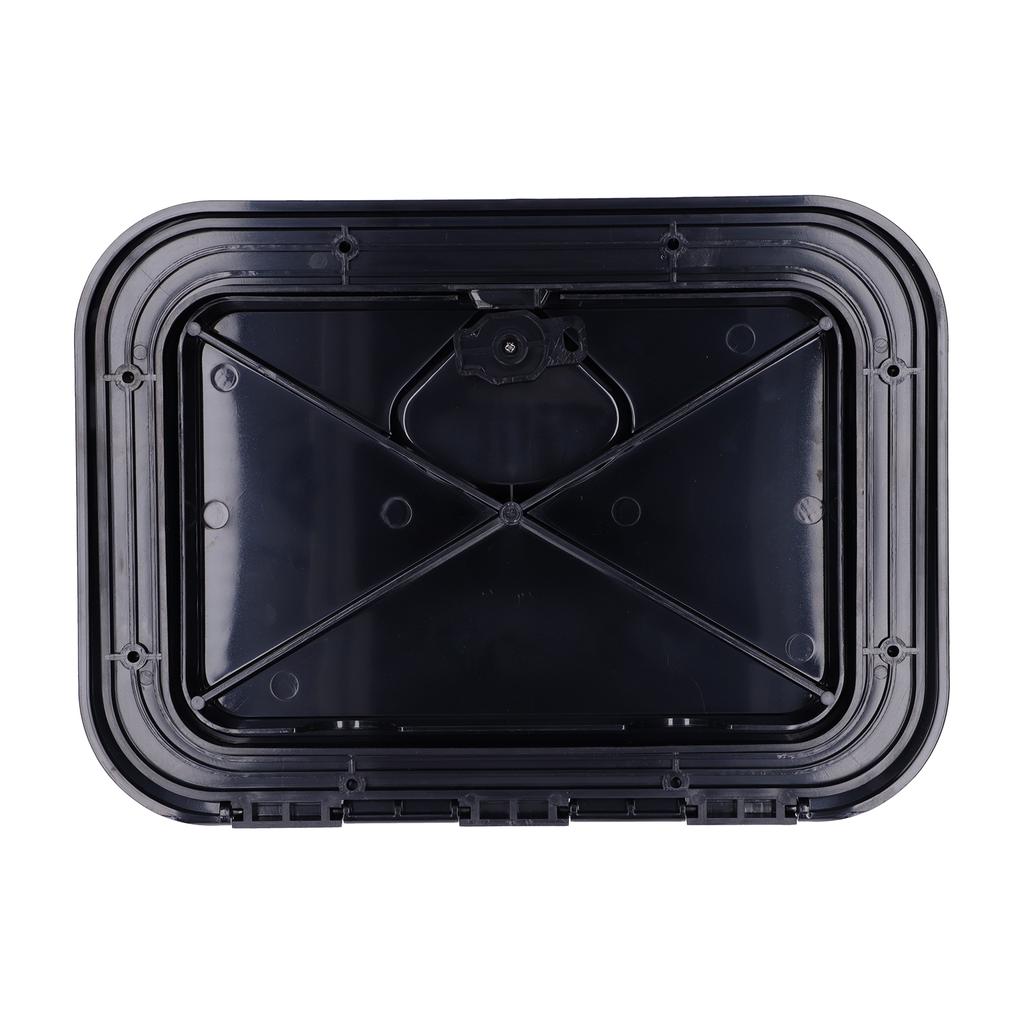 Marine Boat Deck Access Hatch Inspection Cover Ultraviolet Resistant Black 14.75x10.6in