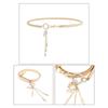 Gold Round Metal Chain Belt For Women Elegant High Waist Female Long Belts Dress Jeans Decorative Chain Straps Waistband