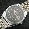 ВИНТАЖНЫЕ ОТРЕМОНТИРОВАННЫЕ МУЖСКИЕ ЧАСЫ SEIKO 5 AUTOMATIC 6309A ЯПОНИЯ ЧЕРНЫЕ a442596-1